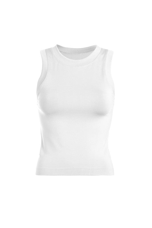 Simple Comfy Basic Top  (White)