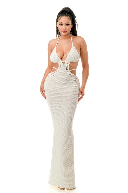 Malibu Crochet Maxi Dress Cover Up (White) – Palazzo Couture Online