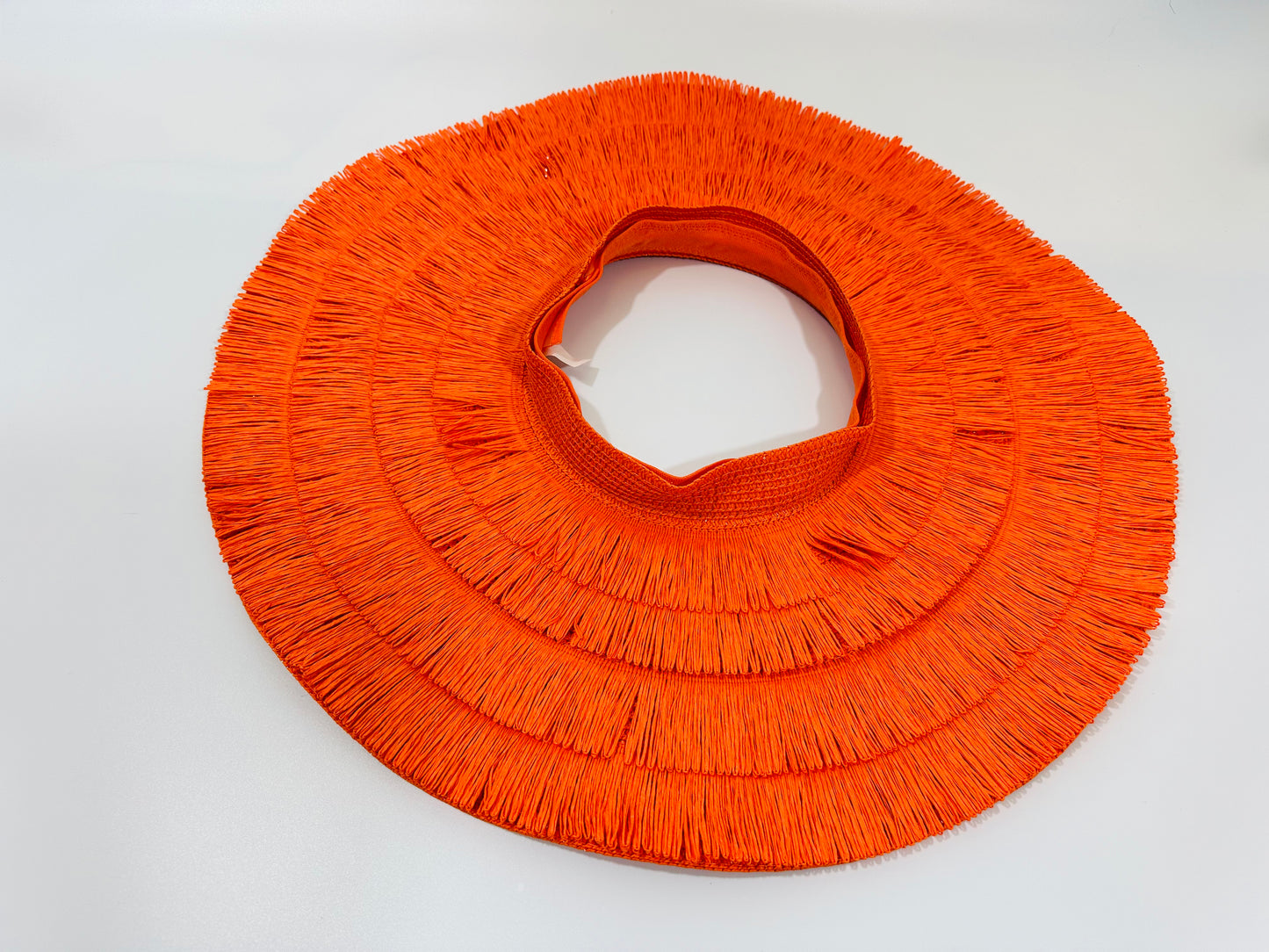 Vacation Vibes Fringe Straw Hat (Orange)