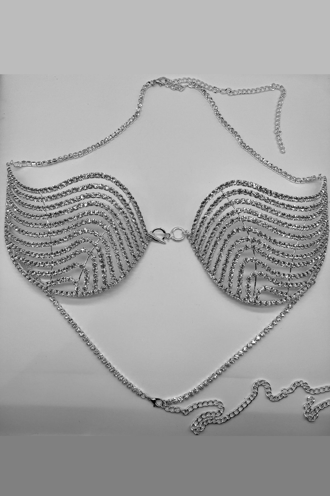 Sexy Rhinestones Bra (Silver) – Palazzo Couture Online