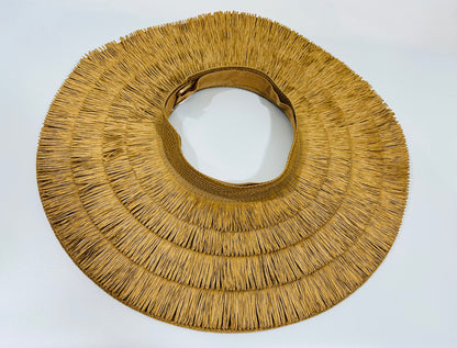 Vacation Vibes Fringe Straw Hat (Brown)