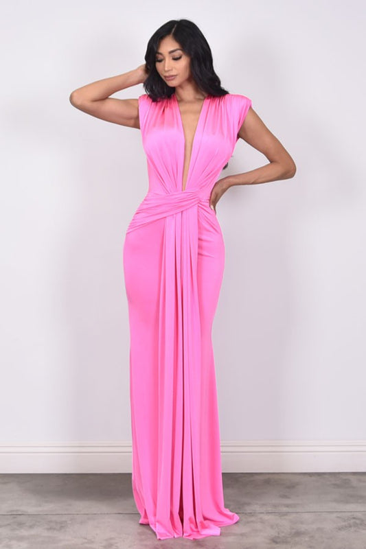 Radiant Starlight Maxi Dress (Candy Pink)