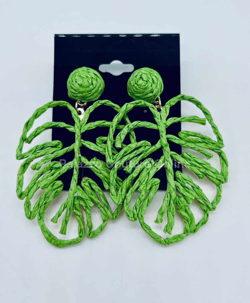 Earring Leaves (Green) Earrings