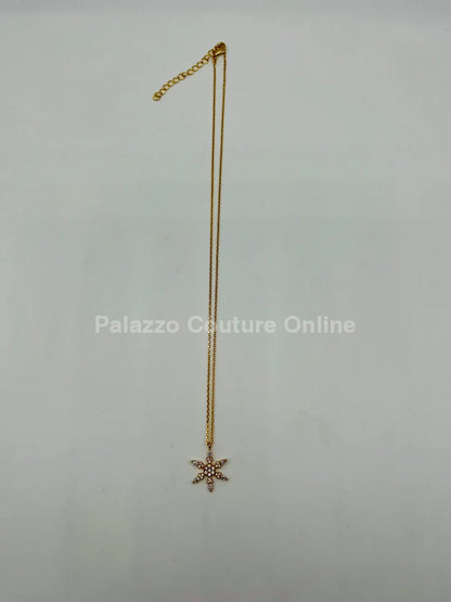 Necklace Snowflake (Gold) Necklaces