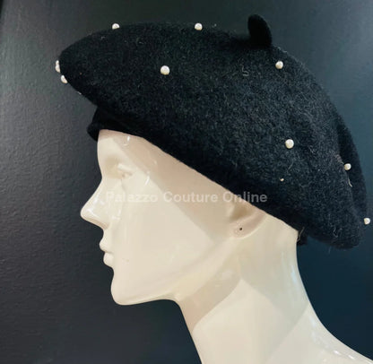 Beret Paris (Black) Perls Hat
