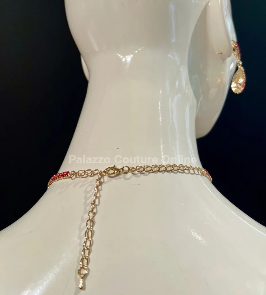 Rubi Drops Gold Set Necklaces