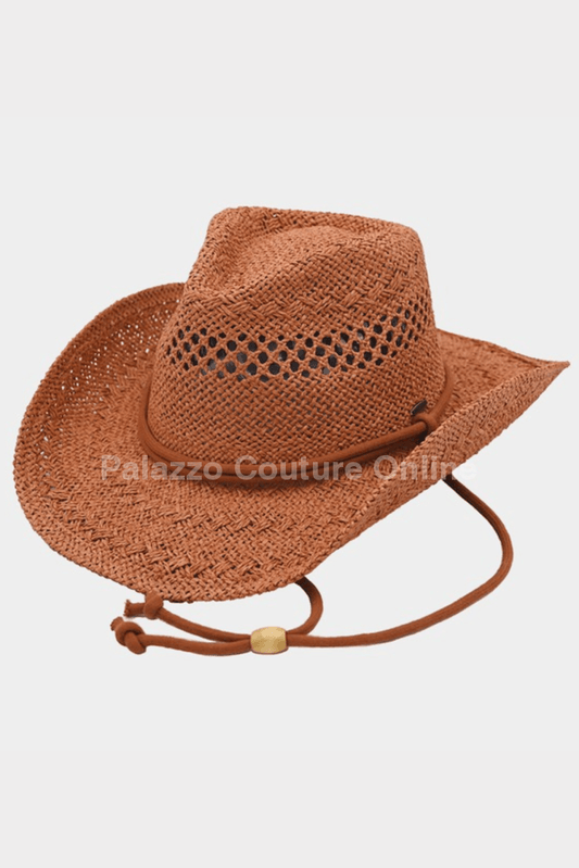 Western Solid Cowboy Hat (Rust)