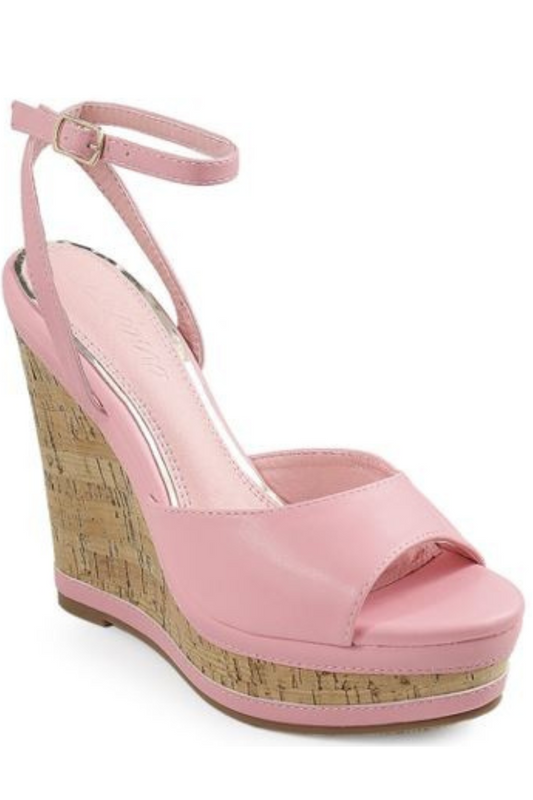 High Class Lifestyle Wedges (Pink)