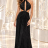 Sequin Mock Neck Maxi Dress (Black) - Palazzo Couture Online