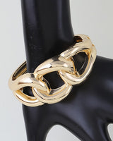 Chunky Polished Curb Chain Cuff Bracelet