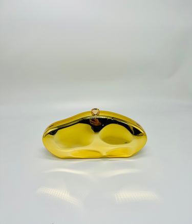 Luxe Metallic Dazzle Clutch (Gold)