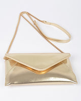 Sleek Enamel Envelope Clutch - Black - Palazzo Couture Online