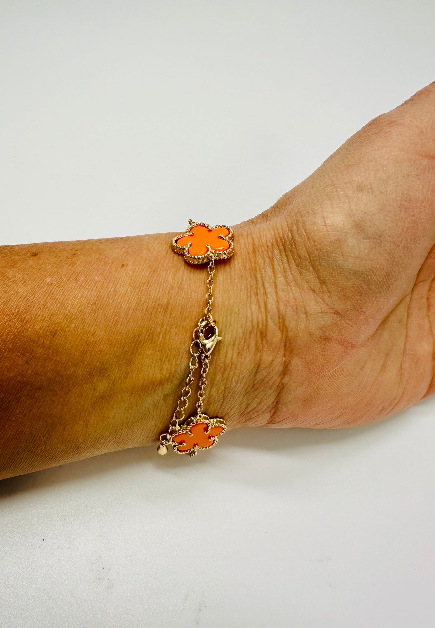 Inspiring Flowers That Last Forever Bracelet (Orange)