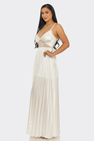 Romance In Paris Maxi Dress (White) - Palazzo Couture Online