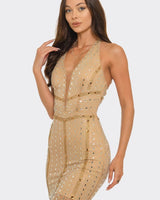 Nude Glam Luxe Mini Dress Nude | Women's Mini Dress