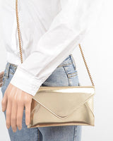 Sleek Enamel Envelope Clutch - Black - Palazzo Couture Online