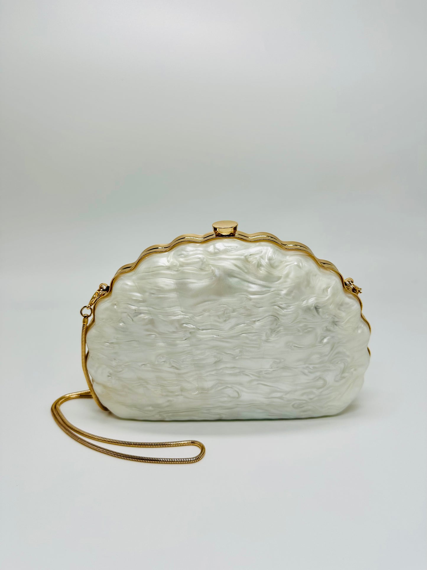 Luxe Pearl Wave Clutch