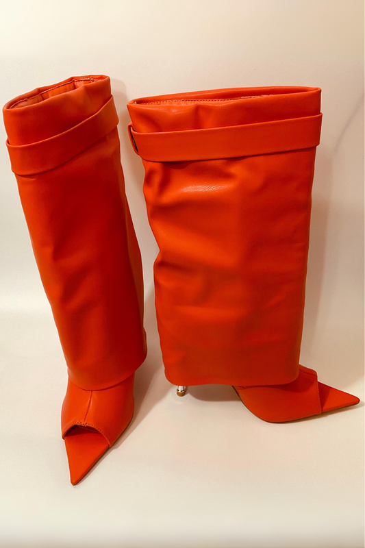 Midnight Silhouette Boots (Orange)