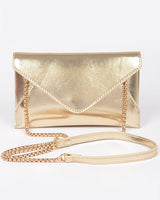 Sleek Enamel Envelope Clutch - Black - Palazzo Couture Online