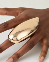 Sculpted Teardrop Statement Ring- Gold