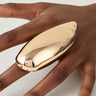 Sculpted Teardrop Statement Ring- Gold