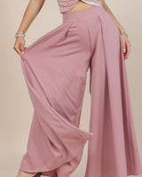 Solid Wide Blush Palazzo Pants