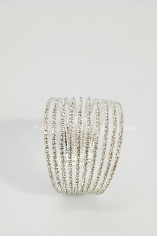 Celestial Cascade Cuff Bracelet(Silver)