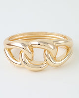 Chunky Polished Curb Chain Cuff Bracelet