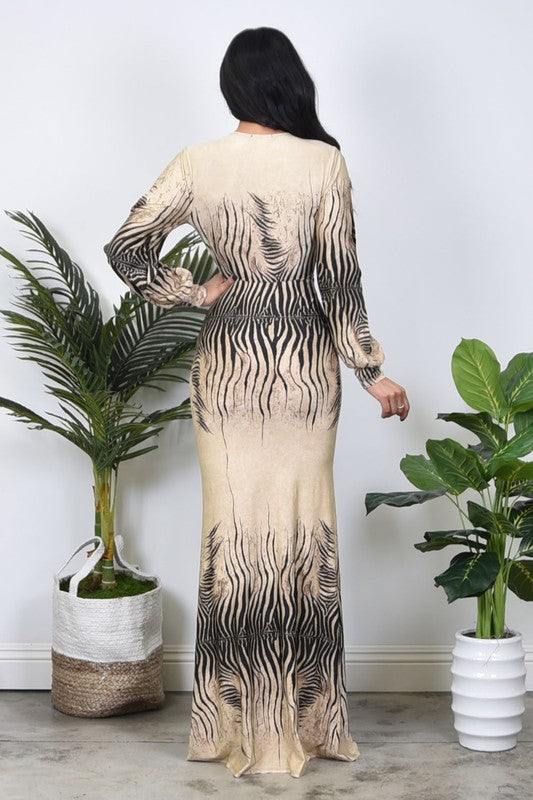 City Girl Zebra Maxi Dress