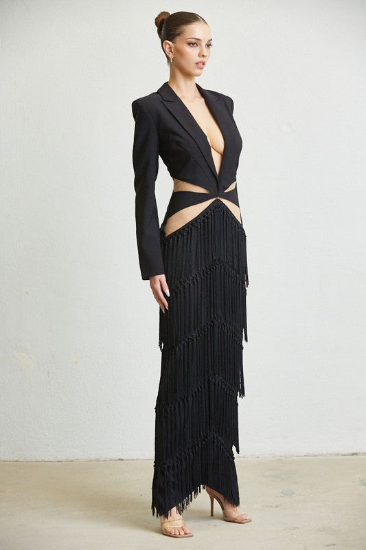 A Fringe Classic Dress (Black)