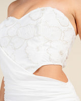 Blossom Lace Corset Mini Dress - White | Women's Mini Dress