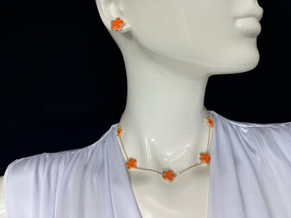 Kiss From a Rose Earrings(Orange)