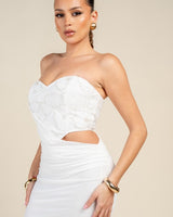 Blossom Lace Corset Mini Dress - White | Women's Mini Dress