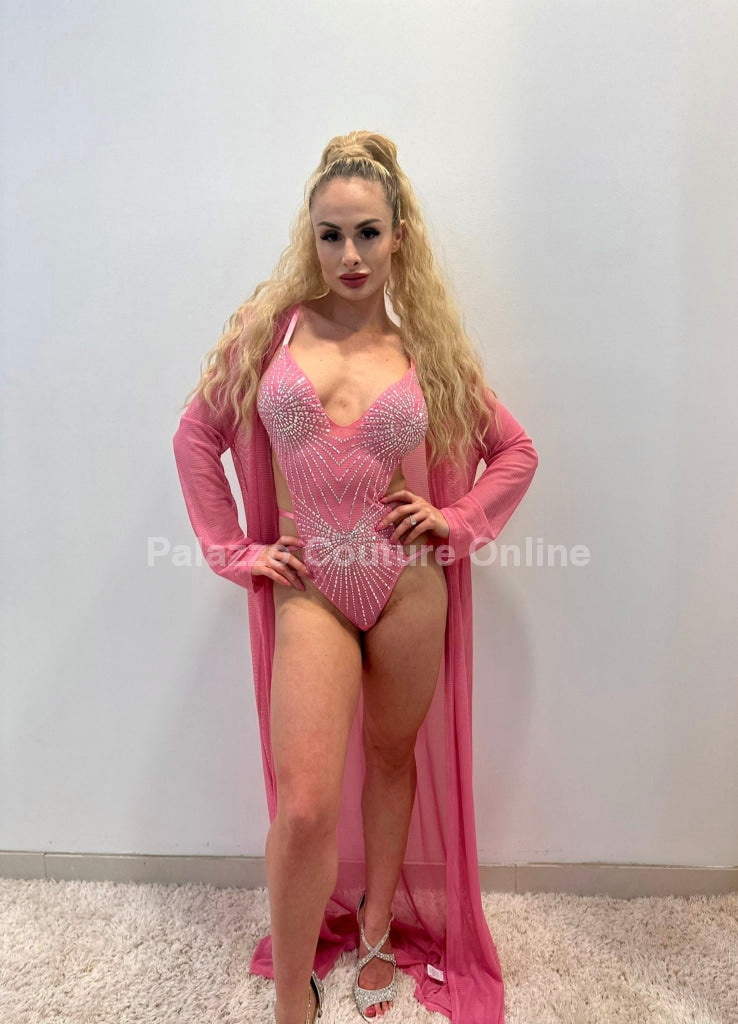 2 Pcs Valerie Swim Set Pink Suit