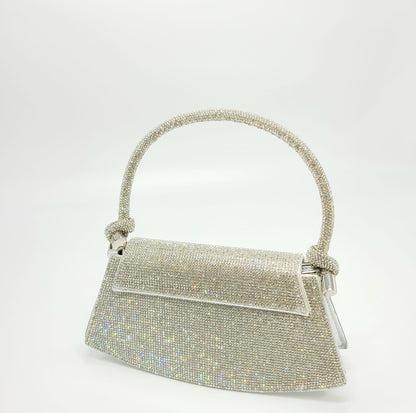 Maddie Rhinestone Handbag (Silver)