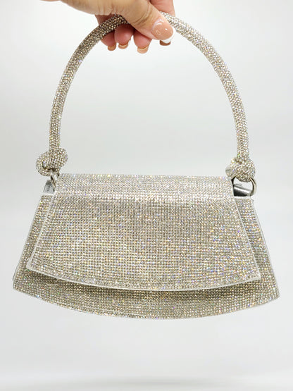 Maddie Rhinestone Handbag (Silver)