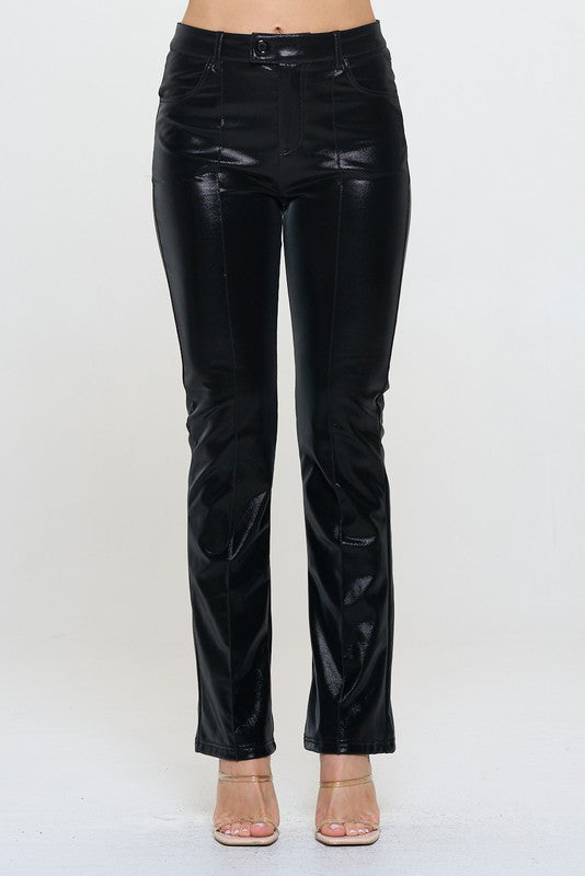 Triangel Shinny Surface Coated Pant