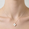 Cubic Zirconia Crystal Clover Pendant Necklace