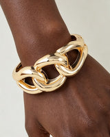 Chunky Polished Curb Chain Cuff Bracelet
