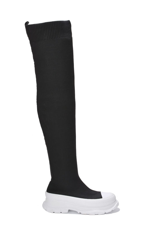 Revolution Over The Knee Boots (Black)
