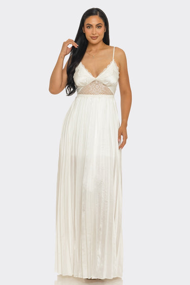 Romance In Paris Maxi Dress (White) - Palazzo Couture Online