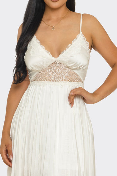 Romance In Paris Maxi Dress (White) - Palazzo Couture Online