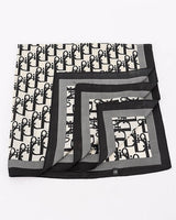 Signature Print Luxe Bandana - Navy Square Scarf