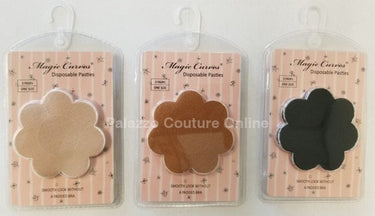 3 Pairs Breast Petal Pasties Nude, Dark Nude and Black - Palazzo Couture Online