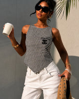 Monaco Gingham Open Back Top