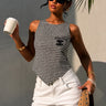 Monaco Gingham Open Back Top