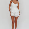 Luxe Lace Pearl Strap Romper - White | Women's