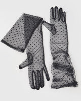 Sheer Polka Dot Opera Gloves