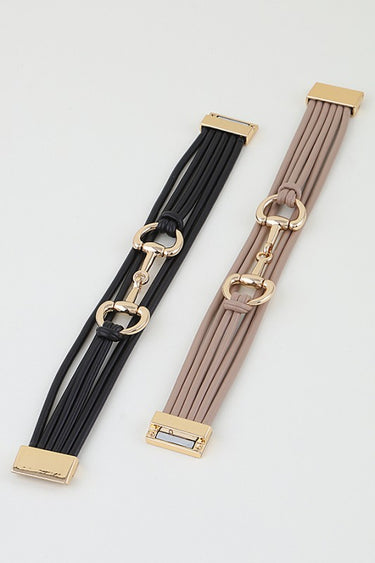 Polished Toggle Wrap Rope Bracelet – Layered Multi-Strand Bracelet