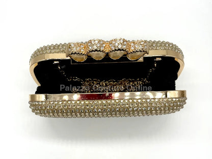 4 Seasons Rhinestones Clutch (Gold) Hand Bag